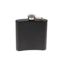 Siyah 6 Oz Çelik Cep İçki Kanyak Matarası