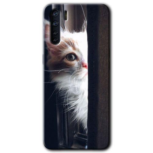 OPPO Oppo A91 Kılıf HD Desen Baskılı Arka Kapak - Kedi Bakışı