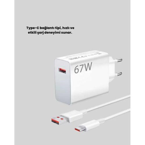 67 Watt Type C Hızlı Şarj Başlık  Black Shark Uyumlu