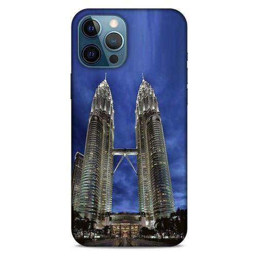 Apple iPhone 12 Pro Max Kılıf Dünya Mimarisi (20) Koruyucu Kılıf Petronas Kuleleri Malezya