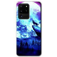 Potkal Hediye Fabrikası Samsung Galaxy S20 Ultra Kılıf HD Desen Baskılı Arka Kapak - Mega Kurt