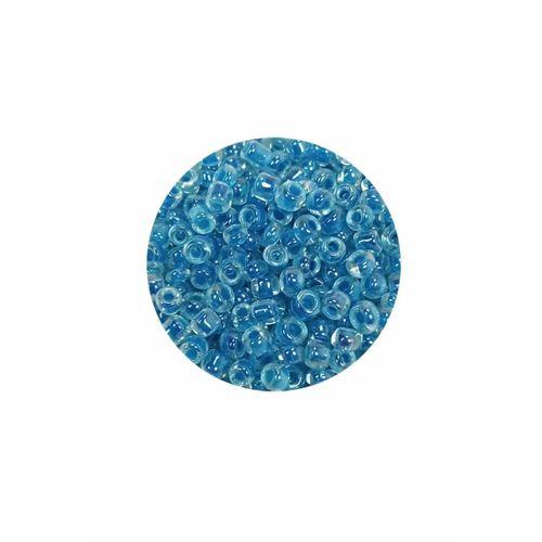 Dökme Cam Kum Boncuk (8/0) 3 mm - 60 Gram - Şeffaf Gök Mavi - BNC214