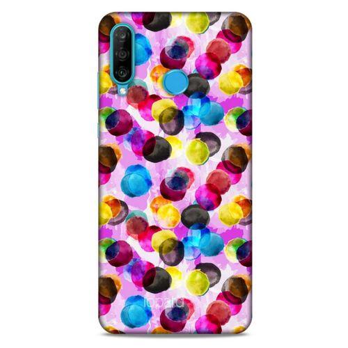 Huawei P30 Lite Kılıf Pastel Renkler (42) Rugged Armor Kılıf Mor Pembe