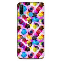 Huawei P30 Lite Kılıf Pastel Renkler (42) Rugged Armor Kılıf Mor Pembe