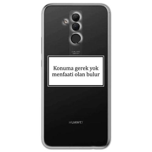 Huawei Mate 20 Lite Kılıf HD Yazı Baskılı Silikon Arka Kapak - Yazı 6