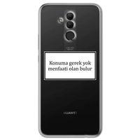 Huawei Mate 20 Lite Kılıf HD Yazı Baskılı Silikon Arka Kapak - Yazı 6
