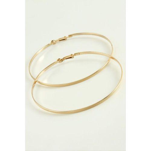 Noktalı Metal Halka Küpe 9-10 cm