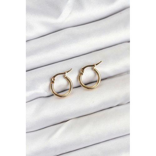 316L Çelik Gold Renk 12 mm Halka Kadın Küpe