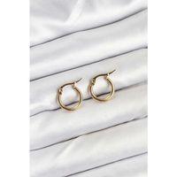 316L Çelik Gold Renk 12 mm Halka Kadın Küpe