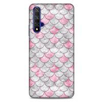 Mermer Desenli (30) Tema Silicone Case Toz Pembe Huawei P Smart S Y8P Kılıf