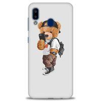 Samsung Galaxy A30 Kılıf HD Baskılı Kılıf - Teddy Bear Cool + Tam Ekran Koruyucu