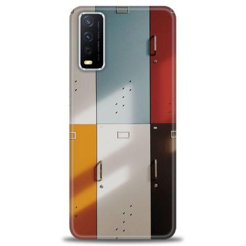Vivo Y20S Kılıf HD Baskılı Kılıf - Renkli Kapılar + Tam Ekran Koruyucu