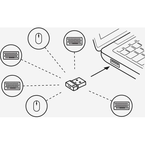 LOGITECH BOLT USB UNIFYING RECEIVER, 956-000008, USB Kablosuz Alıcı, 6 Cihaz için Tek Alıcı