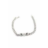 Zirkon Taşlı Leopar Bileklik - Gümüş