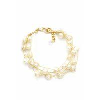 İnci Bileklik - Altın