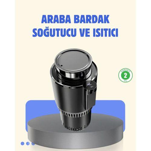 Araç İçi Akıllı Bardaklık Isıtıcı Soğutucu Dijital Ekranlı
