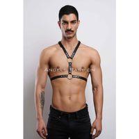 Perçin Detaylı Erkek Göğüs Harness, Erkek Parti Aksesuar - Brfm108