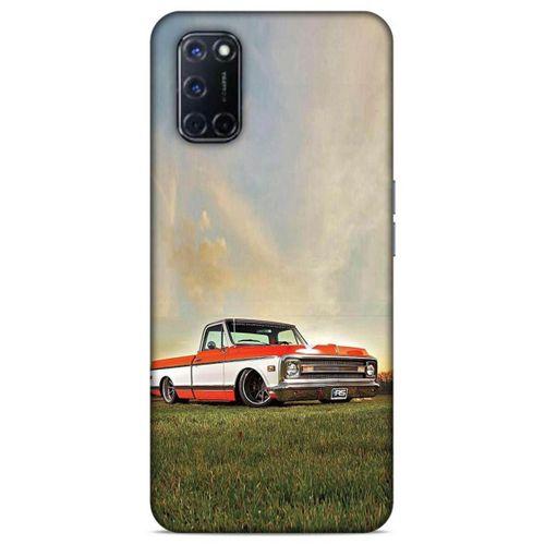 Lopard Oppo A72 Uyumlu Kılıf PickUpX (29) Arka Koruma Kılıfı Turuncu Beyaz