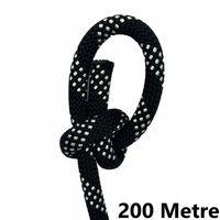 Orca 11 mm 200 Metre Polyamid Statik Halat Tip A Kurtarma Dağcı İpi Siyah