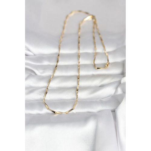 CM 14K Gold Renk Kesme Çubuk Zincirli Model 60 cm Kadın Kolye