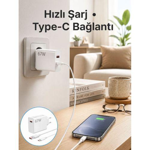 67 Watt Hızlı Şarj Aleti Poco F2 F3 F4 Uyumlu Yeni Nesil