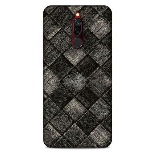 Xiaomi Redmi 8 Kılıf Patchwork (25) Antişok Kapak Siyah Gri