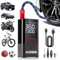 KOBB KB412 Li-ion Şarjlı 150 PSI Dijital Göstergeli Akıllı Lastik Şişirme Pompası+ Powerbank + SOS + Led Lamba