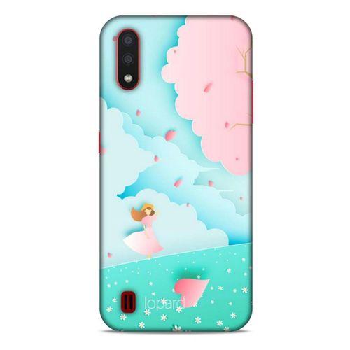 Samsung Galaxy A01 Kılıf Pastel Renkler (45) Liquid Air Kılıf Mavi Toz Pembe