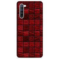 Oppo Reno 3 Pro 5g Kılıf Patchwork (12) Koruyucu Silikon Kırmızı Bordo