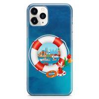 Apple iPhone 11 Pro Max Kılıf Simit Çay İstanbul Arka Kapak Koruma Desenli Full Koruyucu