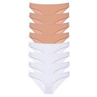 8 Adet Süper Eko Set Likralı Kadın Slip Külot Ten Beyaz