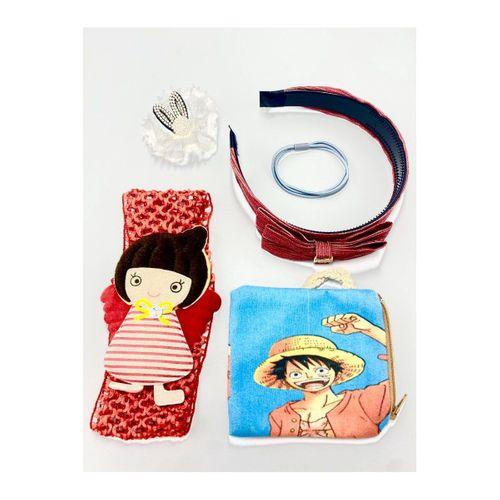 Renkli Desenli Taç Toka Bandana Set