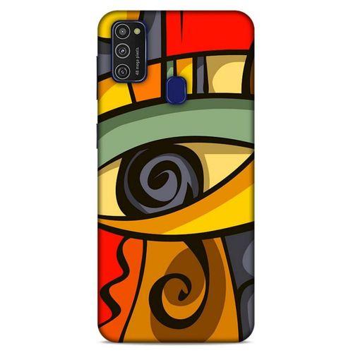 Lopard Samsung Galaxy M21 Uyumlu Kılıf Soyut Sanat (7) Baskılı Telefon Kılıfı