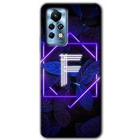 İnfinix Note 11 Pro Kılıf HD Desen Baskılı Arka Kapak - Dark Neon Yaprak F Harfi