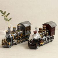 Vintage Tren Biblo Kumbara Reçine 20x12x8 cm
