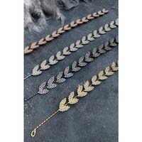 Yaprak Motifli Bella Gelin Saç Aksesuarı