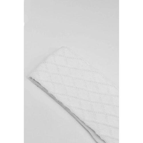 Tekli Ekose Kabartma Penye Külotlu Çorap Beyaz Şık Ve Konforlu Günlük Kullanım