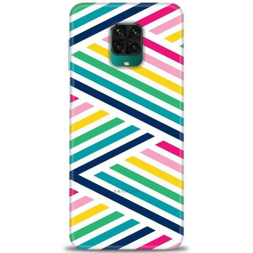 Xiaomi Redmi Note 9 Pro Kılıf HD Baskılı Kılıf - Renkli Çubuklar + Tam Ekran Koruyucu