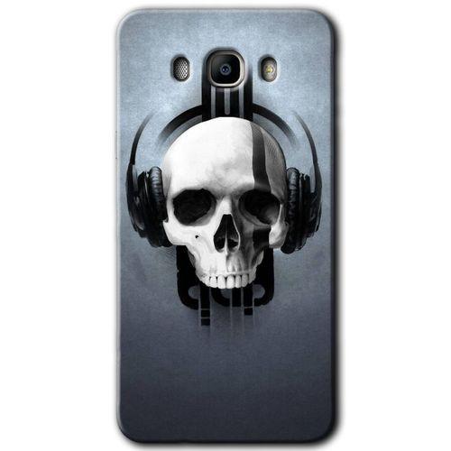 Galaxy J7 2016 Kılıf HD Desen Baskılı Arka Kapak - Müzik Kurukafa