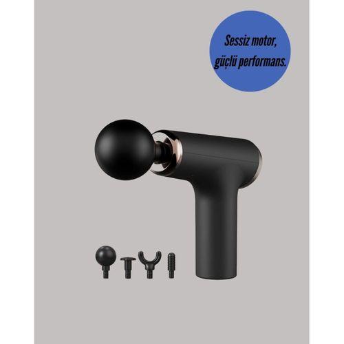 Mini Masaj Tabancası 4 Başlık 6 Hız Ayarlı