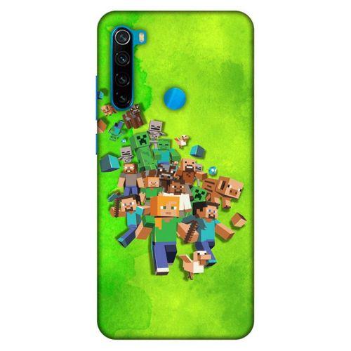 Lopard Xiaomi Redmi Note 8 Uyumlu Kılıf PiXel (28) Arka Kapak Steve Karakter