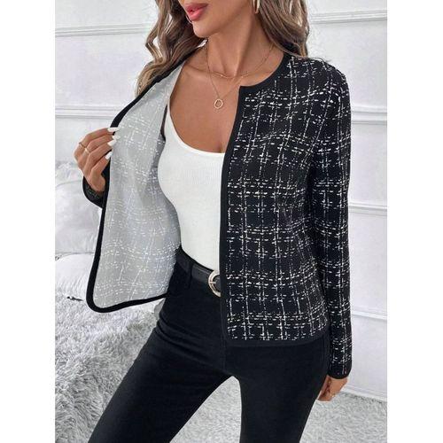 Kadın Uzun Kollu önü Açık şanel Kısa Hırka