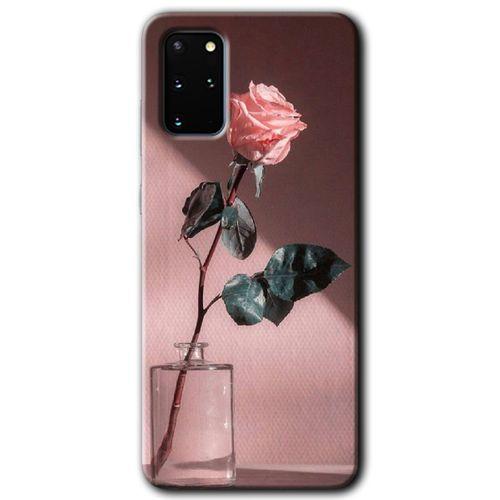 Galaxy S20 Plus Kılıf HD Desen Baskılı Arka Kapak - Retro Gül + Kırılmaz Cam