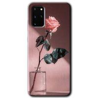 Galaxy S20 Plus Kılıf HD Desen Baskılı Arka Kapak - Retro Gül + Kırılmaz Cam
