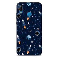 Huawei P20 Lite Uyumlu Kılıf Mavi Delisi (22) Tam Koruma Kılıfı Astronot