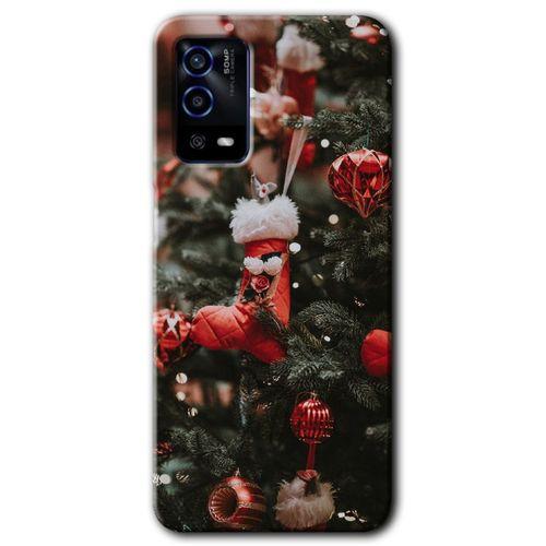 Oppo A55 HD Baskılı Kılıf + 9D Tam Ekran Koruyucu - Happy New Year