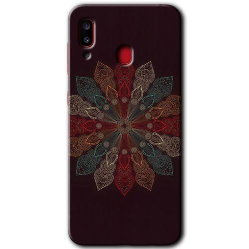 Potkal Hediye Fabrikası Samsung Galaxy A30 HD Baskılı Kılıf + 9D Tam Ekran Koruyucu - Mandala Flower Wal