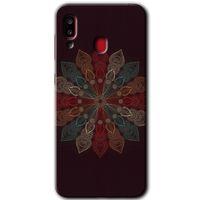 Potkal Hediye Fabrikası Samsung Galaxy A30 HD Baskılı Kılıf + 9D Tam Ekran Koruyucu - Mandala Flower Wal