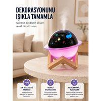Projektör Işıklı, Aromaterapi Uyumlu Mini Masaüstü Hava Nemlendirici Cihaz