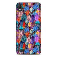 LG K20 2019 Kılıf Desenli Özel Seri Tüyler (39) Liquid Crystal Kılıf